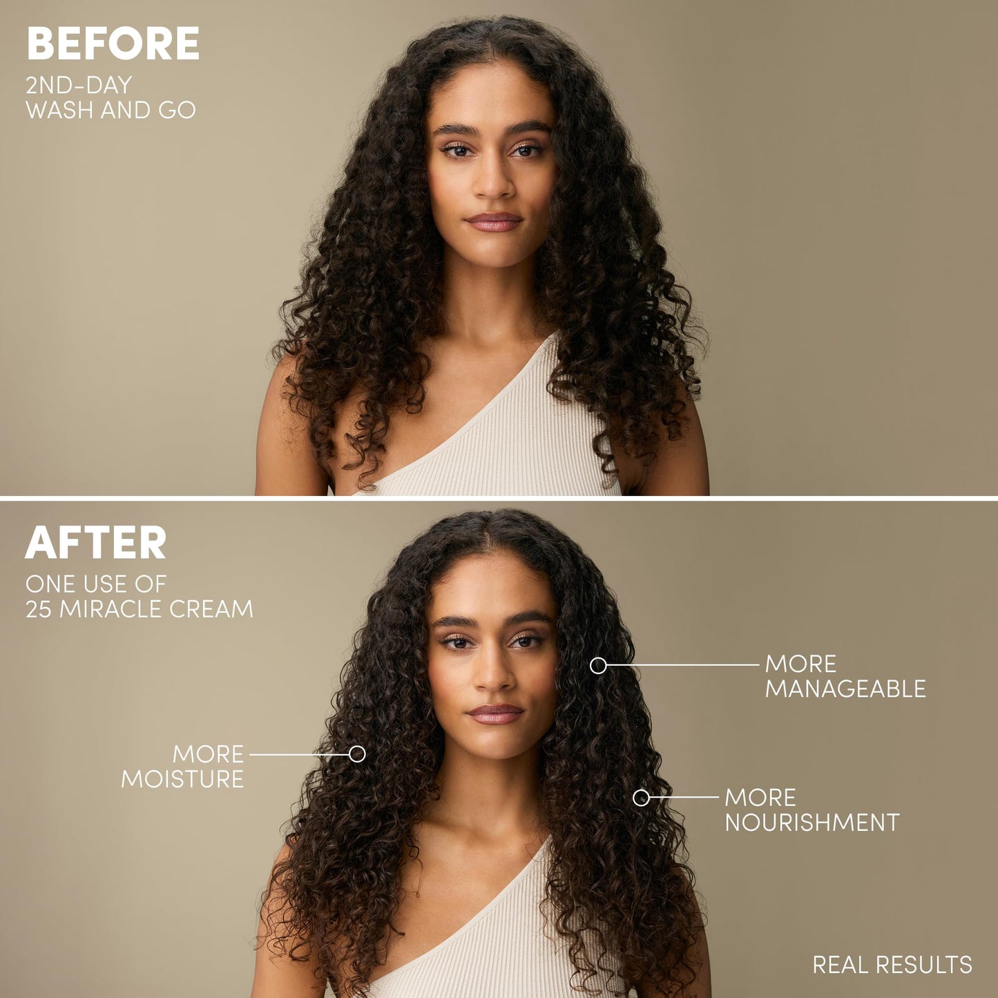 Mizani 25 Miracle Leave-In Curl Cream - Anti-Frizz Heat Protectant, Adds Lightweight Moisture & Softness, With Coconut Oil, For Curly Hair