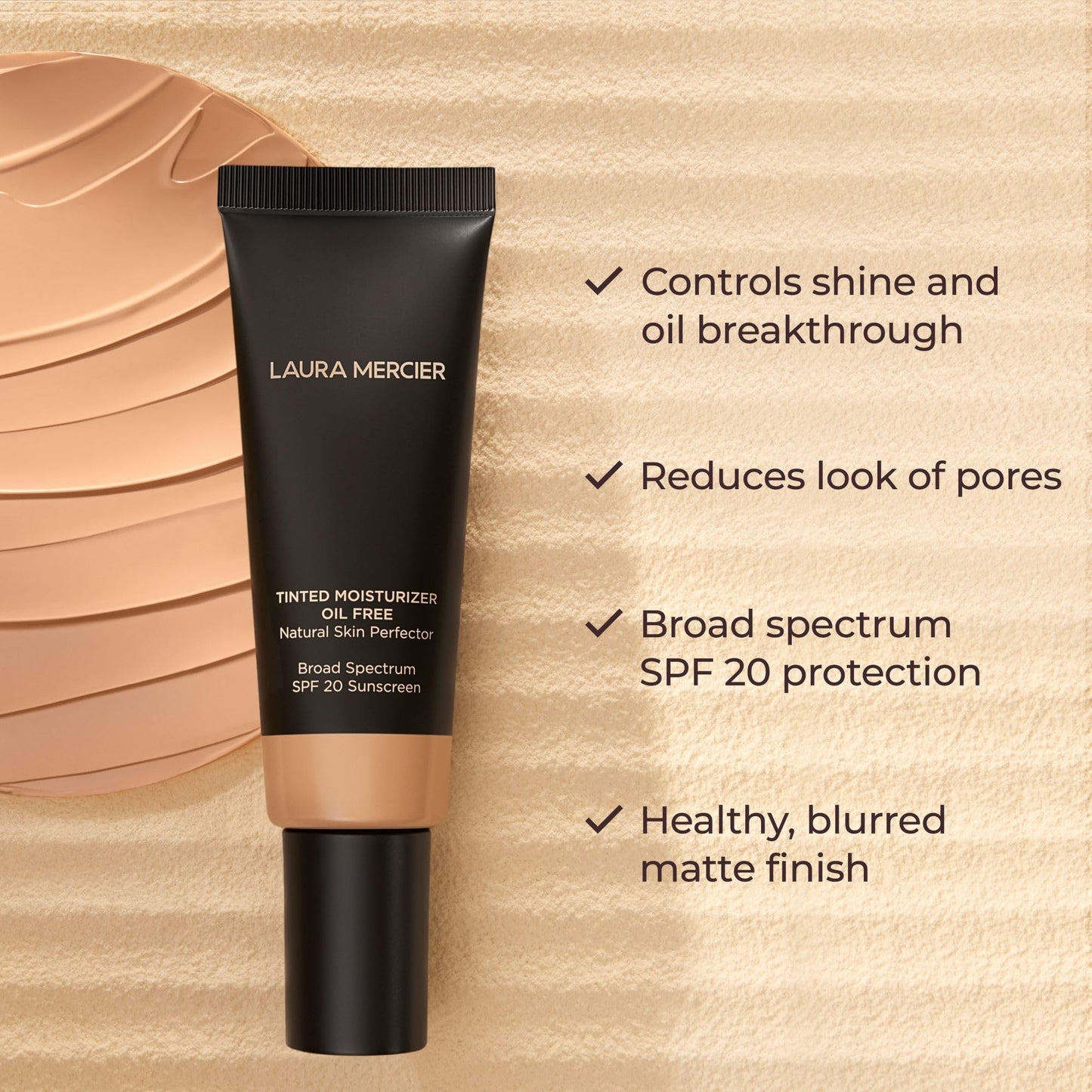 Laura Mercier Women's Oil Free Tinted Moisturizer SPF 20, 2n1 Nude, 1.7 Ounce