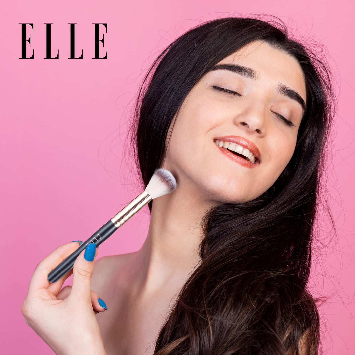 ELLE - Professional Eye & Face Set, Soft Synthetic Bristles, Travel-Friendly, 10-Piece