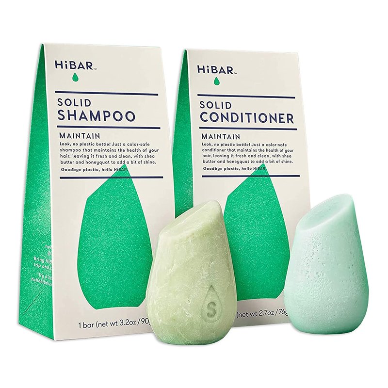 HiBAR Maintain Shampoo & Conditioner Set - Nourishing Hair Care Bars with Honey & Shea Butter | Color Safe, Paraben & Sulfate-Free, 2 Bars