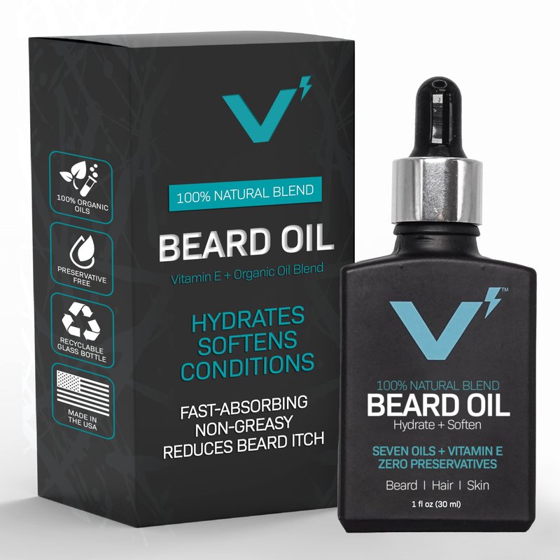 VOLT Beard Oil for Men, All-Natural Vegan Beard Care Moisturizer Formula with Essential Oils For Beards, Hair, Skin Argan & Jojoba Oil, Hydrates, Nourishes & Adds Shine, Costa Scent, 1 Oz Glass Bottle