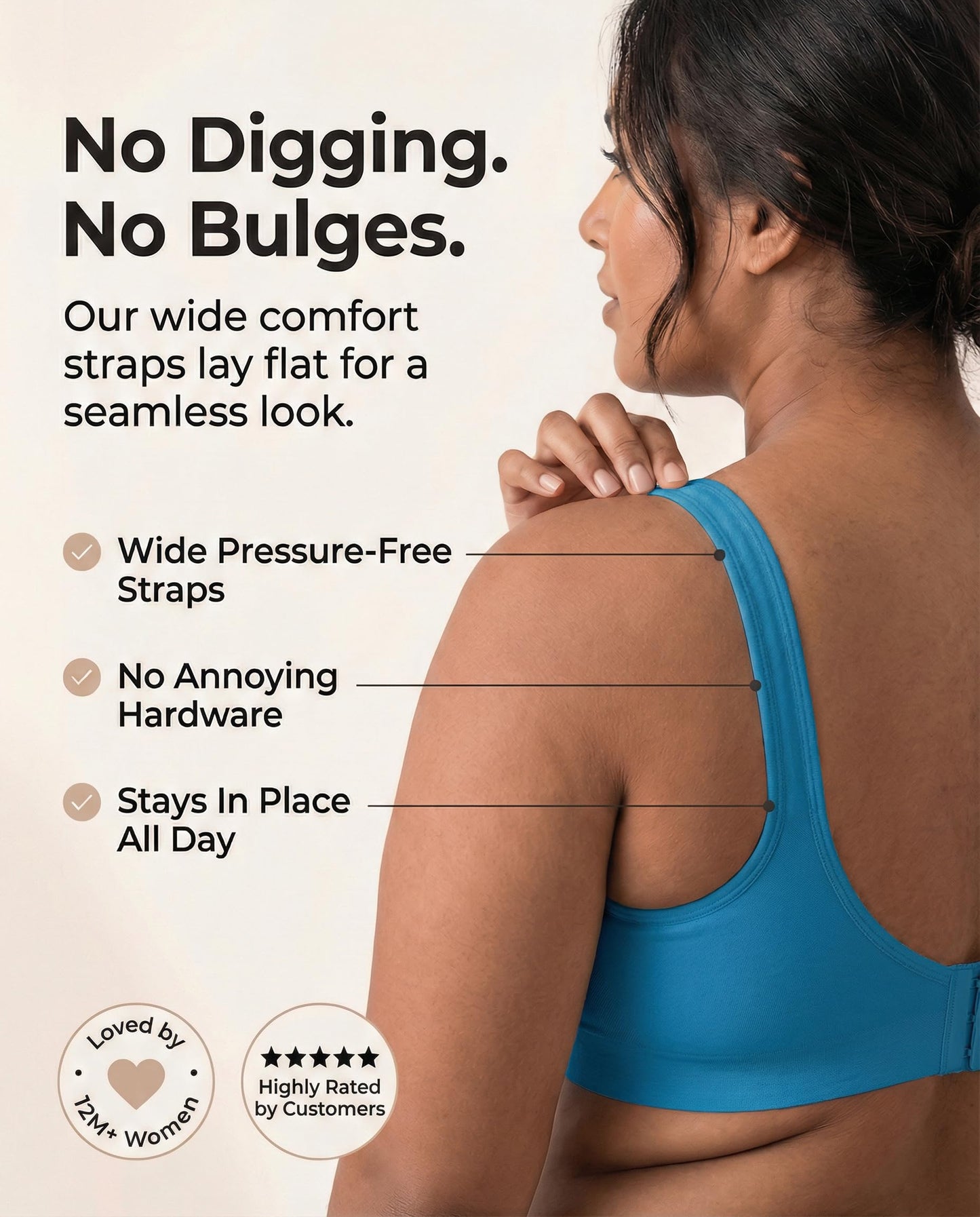 SHAPERMINT Wireless Bras for Women No Underwire – Small to Plus Size Bralettes with Support and Natural Lift