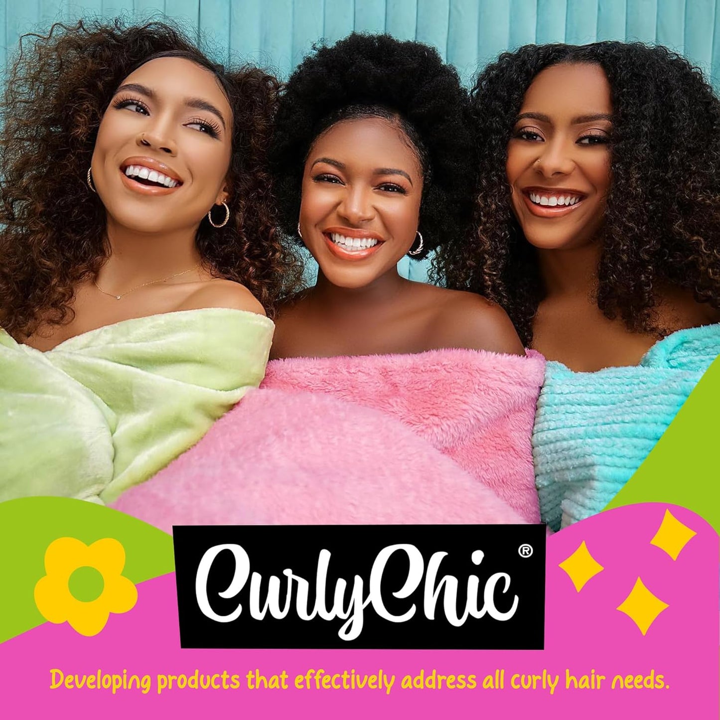CurlyChic Curl Defining Custard - Moisturizing Styling Cream for Curly & Kinky Hair - 12 fl oz | Flake-Free, Long-Lasting Hold
