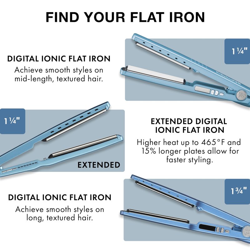 BaBylissPRO Nano Titanium Ionic Flat Iron Hair Straightener, 1/4" Hair Straightener Iron for Smooth, Shiny, Frizz- Free Hair and All Hair Types