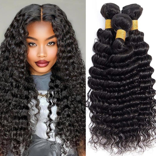 12 Inch Deep Wave Lace Frontal Closure 13x4 Ear to Ear Frontal HD Lace Brazilian Curly Virgin 100% Human Hair For Women Pre Plucked with Baby Hair 150% Density Free Part