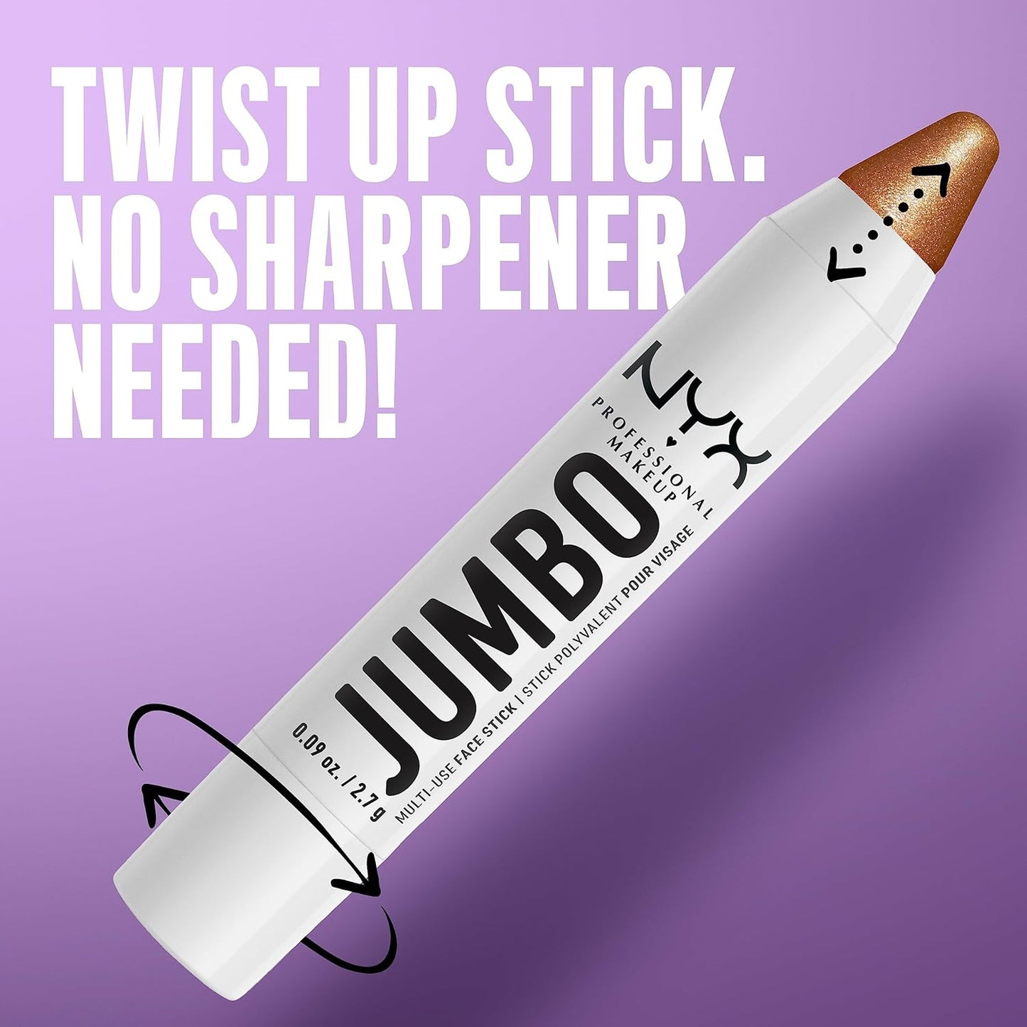 NYX PROFESSIONAL MAKEUP, Jumbo Multi-Use Face Highlighter Stick - Vanilla Ice Cream