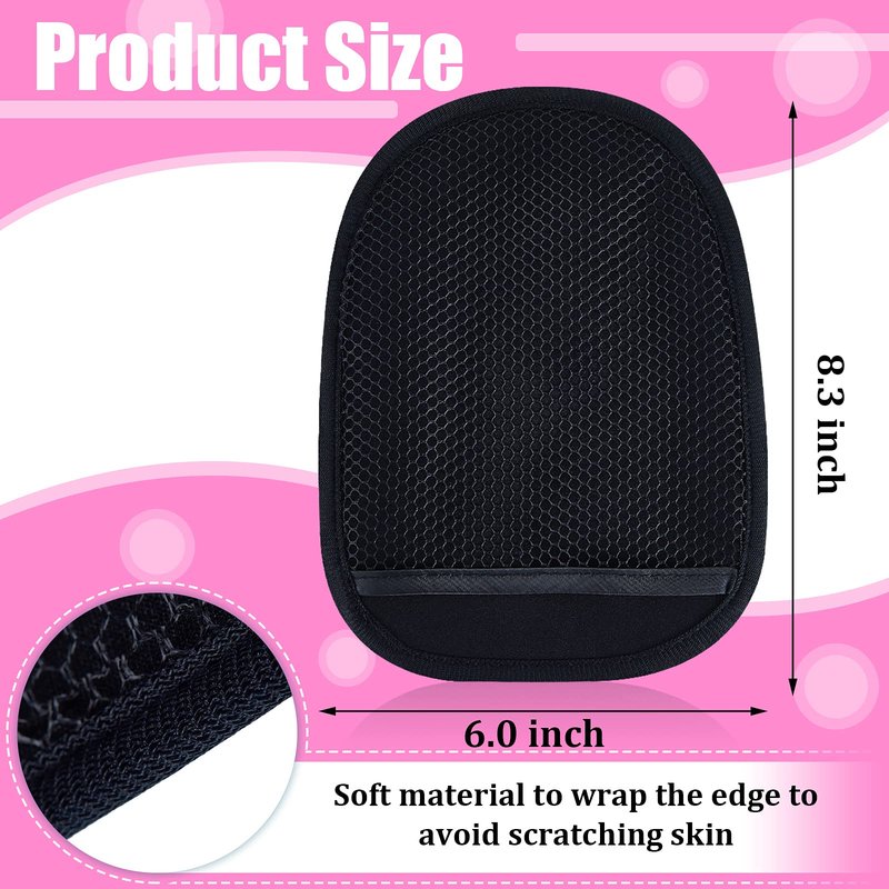 Skylety 2 Pieces Sand Mitt for Beach Sand Off Mitt Soft and Skin Friendly Cotton Towel Help Parents Clean from Children's Skin Brush Pack for Surf, Ocean and Lakeside Recreation(Pink)