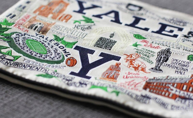 Yale University Zipper Pouch - Collegiate Travel Toiletry Bag | Ideal Gift for Alumni, Makeup & Dog Treats
