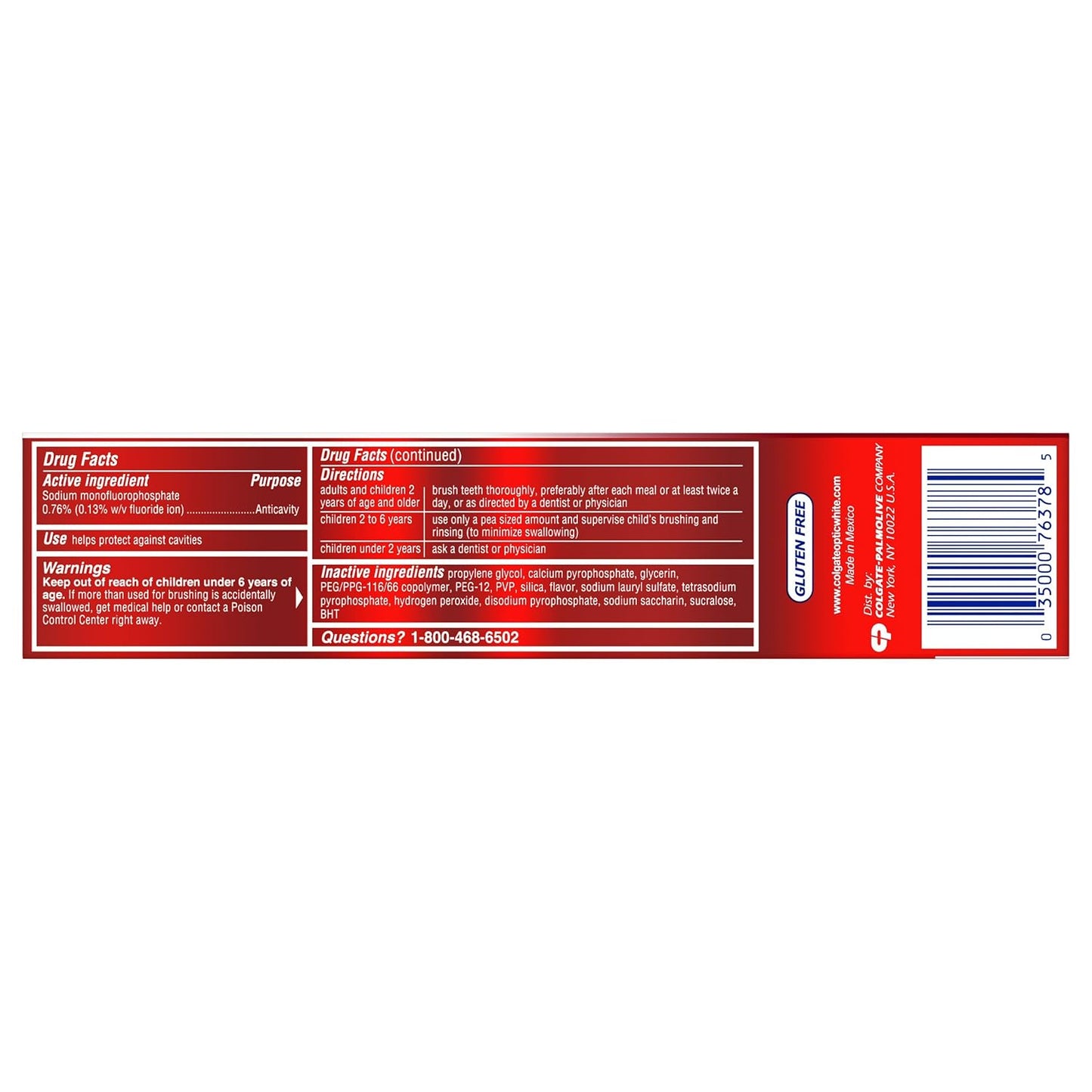 Colgate Optic White Whitening Toothpaste - Sparkling White, 5 oz (3 Pack)