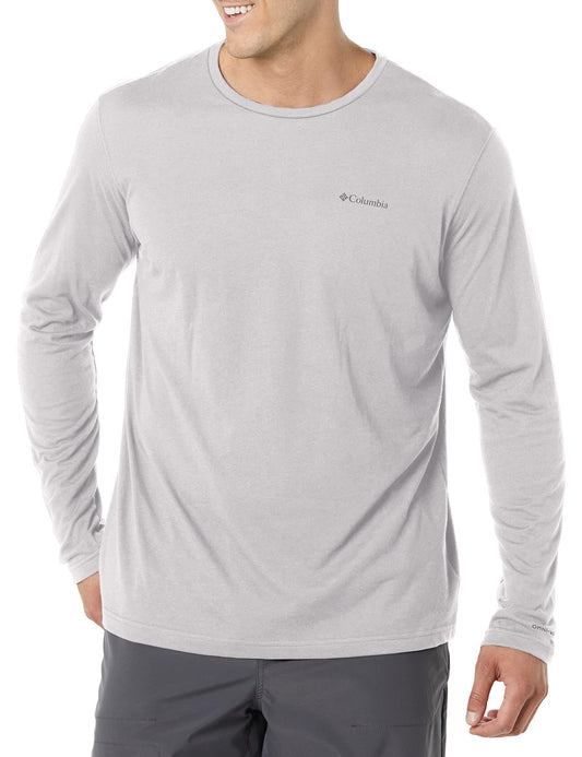 Columbia Men's Thistletown Hills Long Sleeve Crew, Columbia Grey Heather, Small