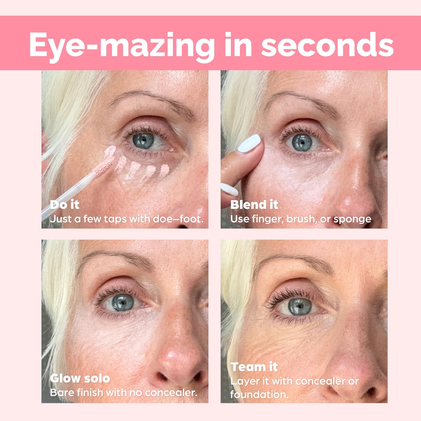Elizabeth Mott Thank Me Later Under Eye Brightener Base – Soft Pink, 5ml