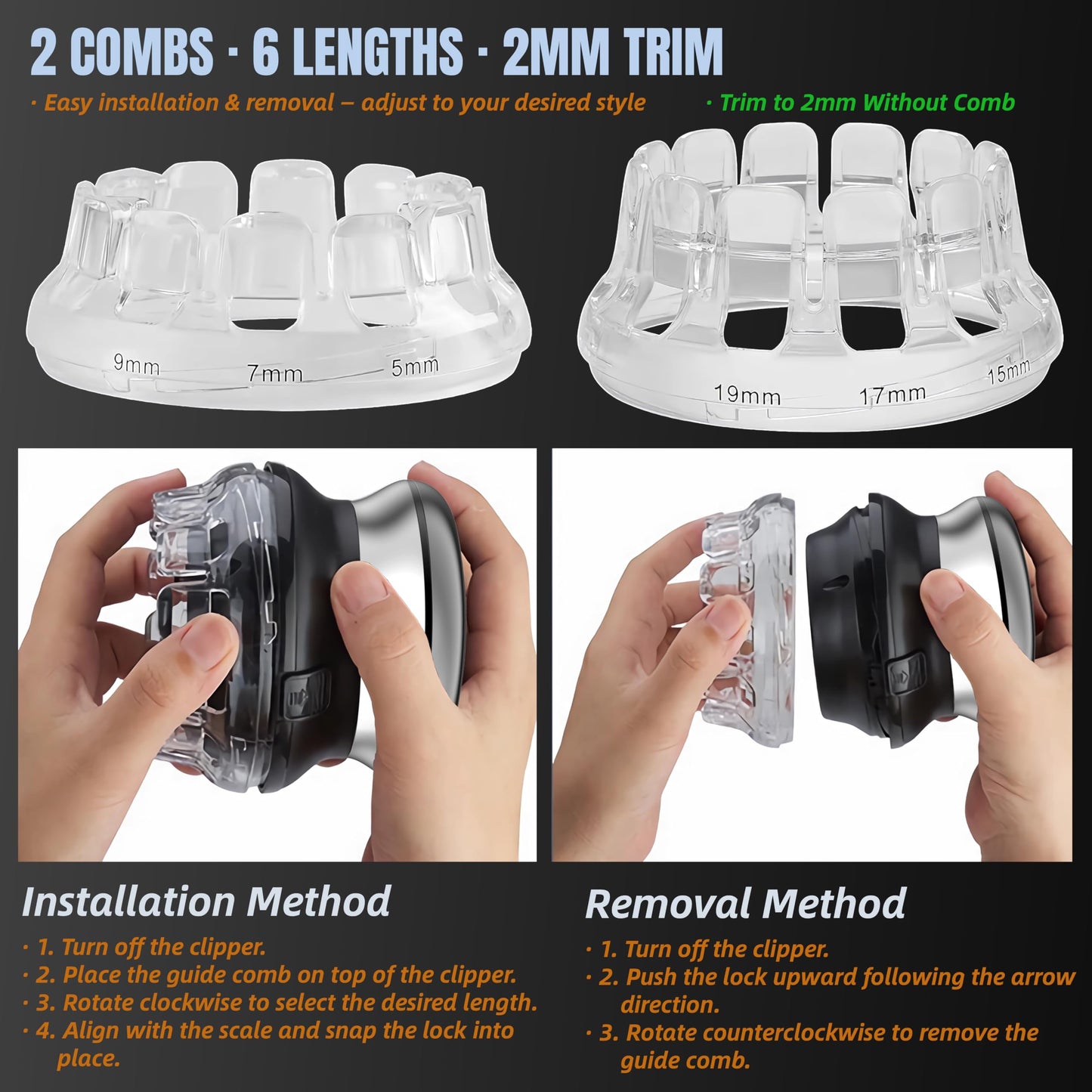 Hawiafo Self Hair Clippers for Men Cordless Electric Haircut Kit Professional Waterproof Automatic Circular Hair Trimmer with LED Display Easy Self Haircut Grooming Clippers for Male Family Use