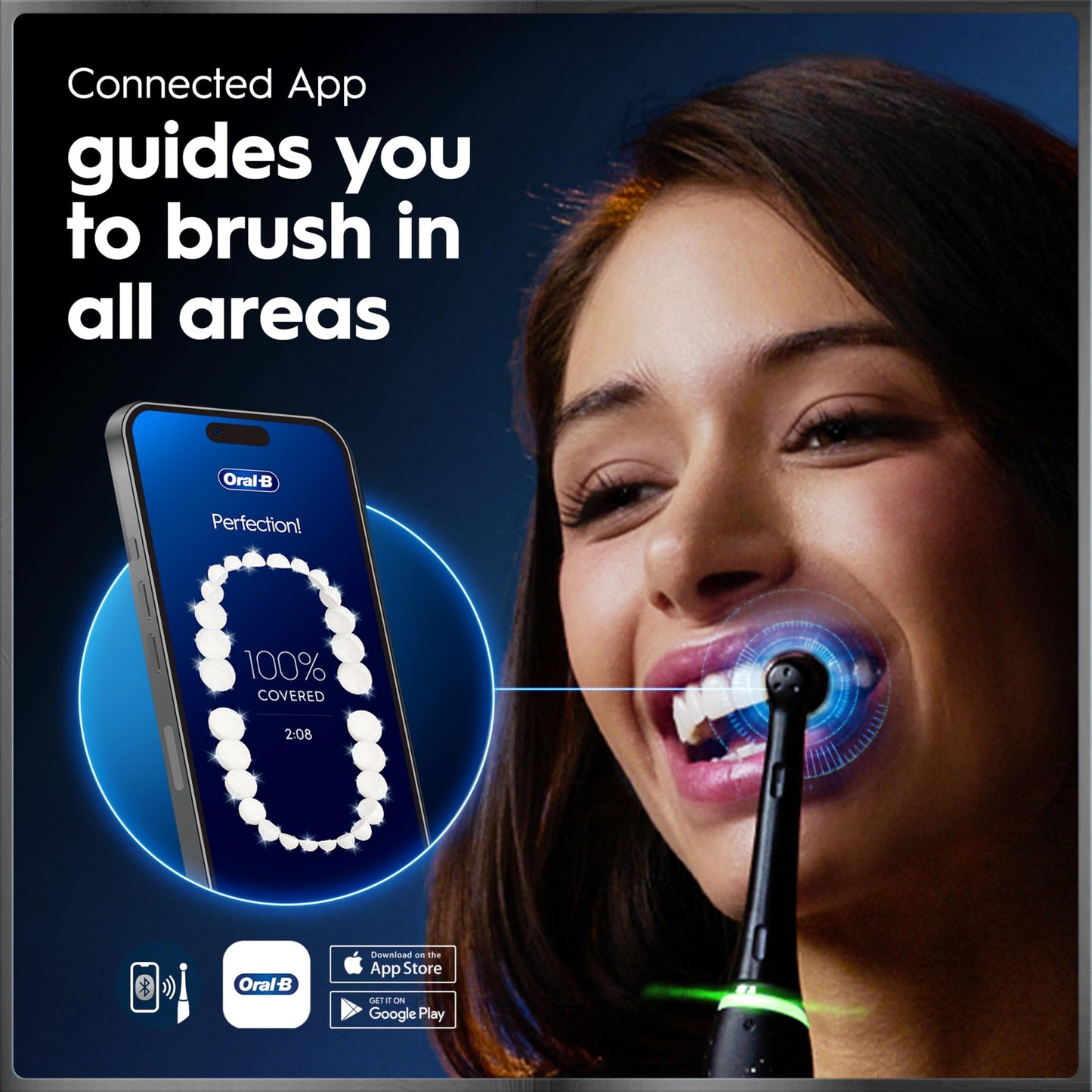Oral-B Rechargeable Electric Toothbrush, iO9 Limited Ultimate Clean, 7 Cleaning Modes, Interactive Display, iSense Charger, Charging Travel Case, Visible Pressure Sensor, 3 Brush Heads, Rose Quartz