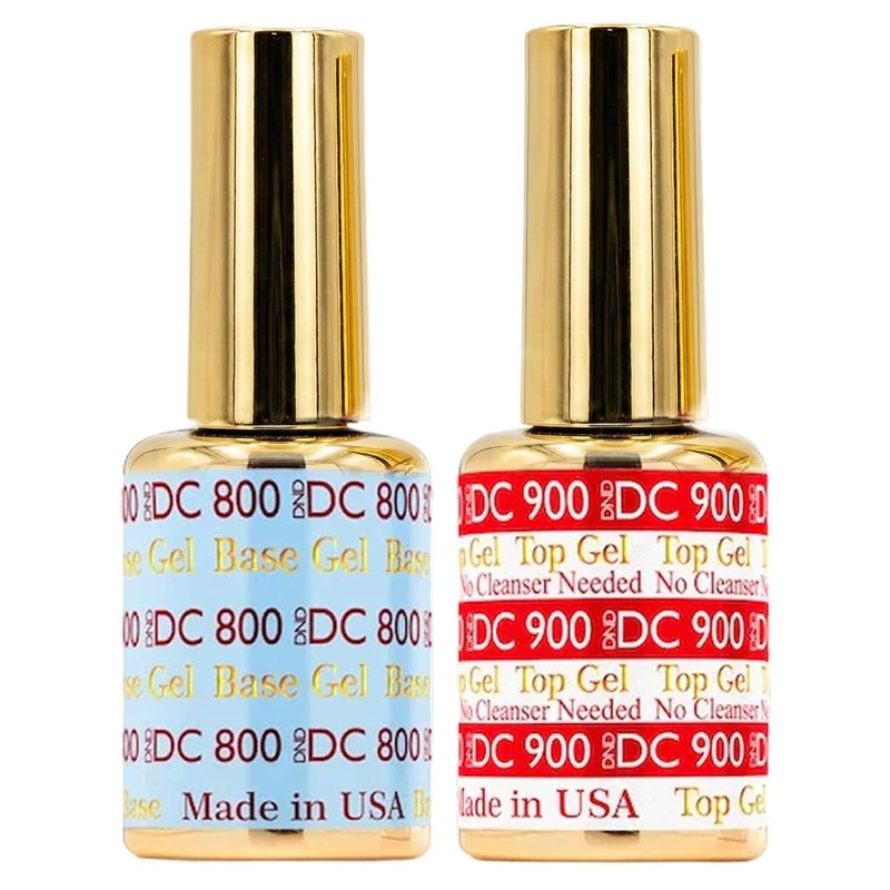 DND Gel Polish Set - UV/LED Base & No Cleanse Top Coat Duo | 0.5 Fl Oz Each
