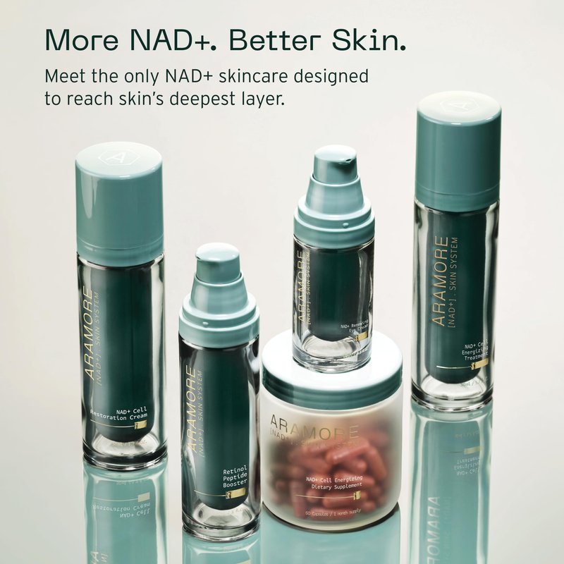Aramore NAD+ Cell Energizing Skin Care Treatment with Proprietary NAD+ Precursor Complex, Clinically Proven to Target 12 Signs of Aging - 15ml