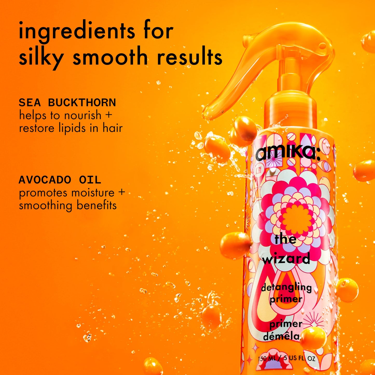amika the wizard detangling hair primer, 60ml