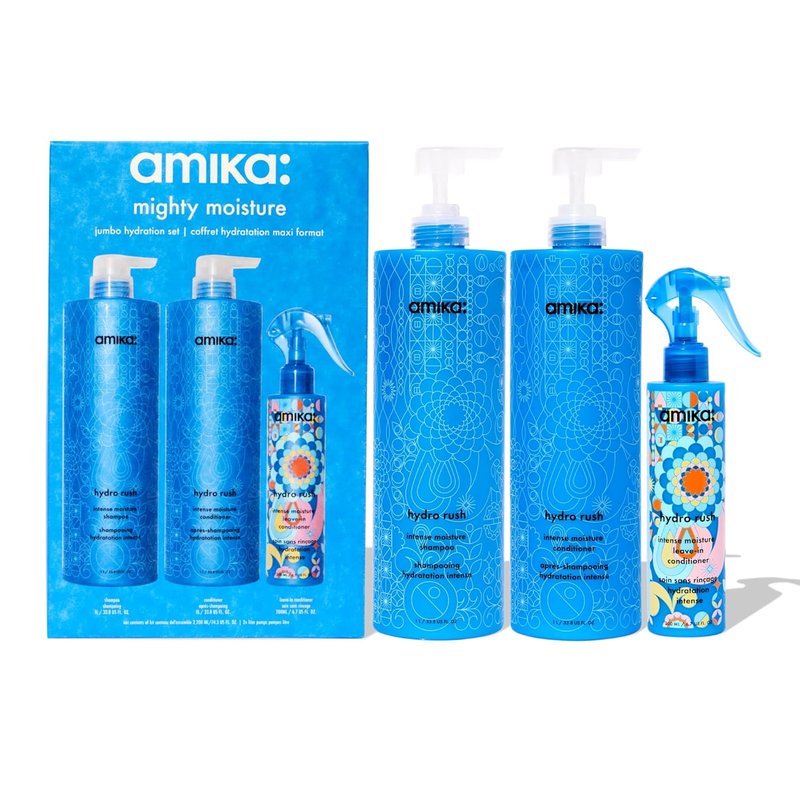 Amika Mighty Moisture Jumbo Hydration Set | Deep Hydration for Dry Hair