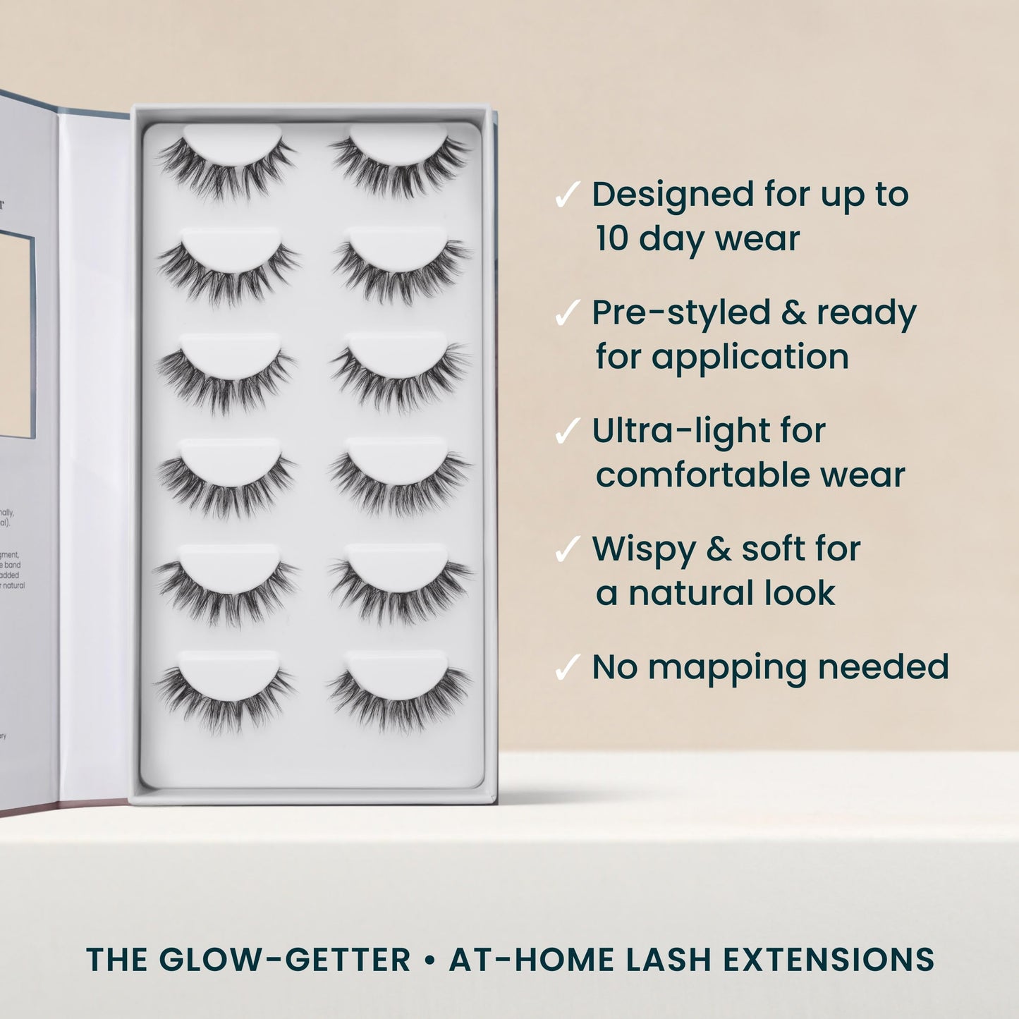 FlutterHabit Glow-Getter (1.0) Lash Clusters for Women, Salon Quality At Home Eyelashes Extension Kit, 6 Lash Sets, No Lash Glue Included
