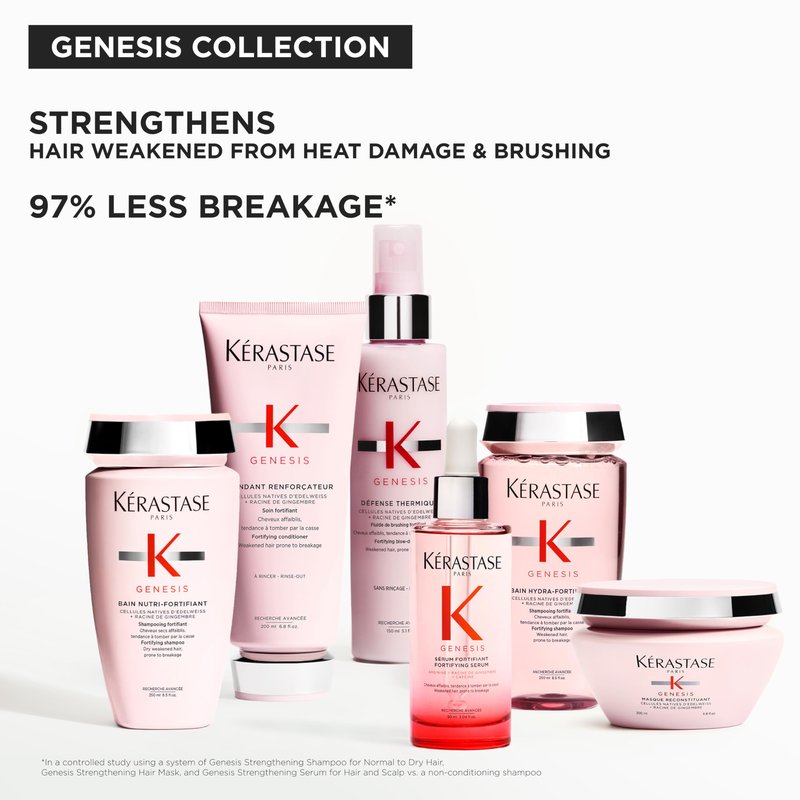 Kerastase Genesis Thermique Blow Dry Primer, Heat Protectant for Weak or Damaged Hair, Anti-Breakage, Detangles and Hydrates without Frizz, Sulfate Free and Defense Thermique, 5.1 Fl Oz