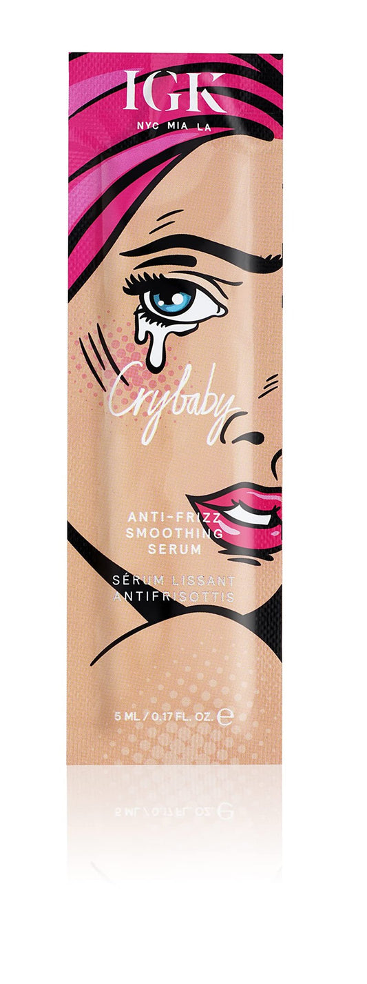 IGK CRYBABY Anti-Frizz Smoothing Serum Packette, 0.17 Fl Oz