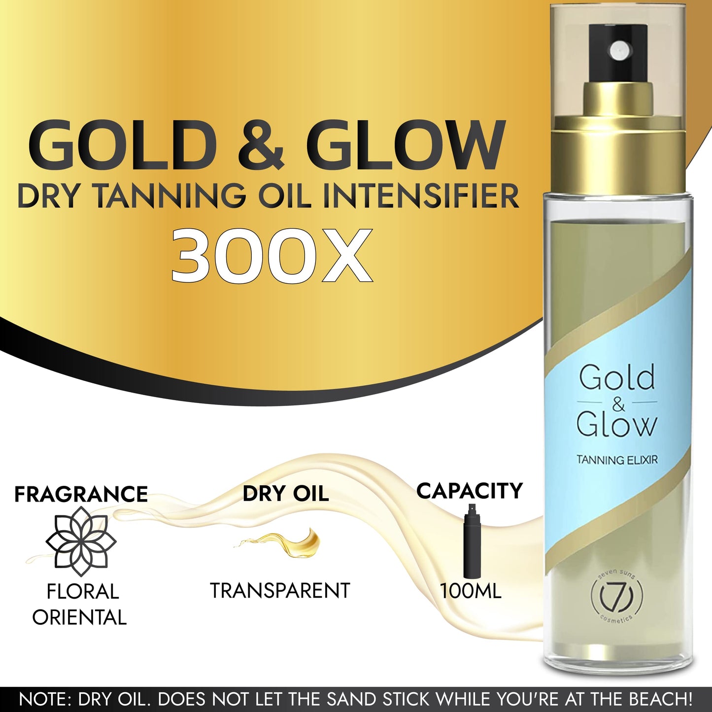 Dry Tanning Oil Spray, Tan Accelerator, For Indoor Tanning & Beach Use - 3.4 Fl Oz