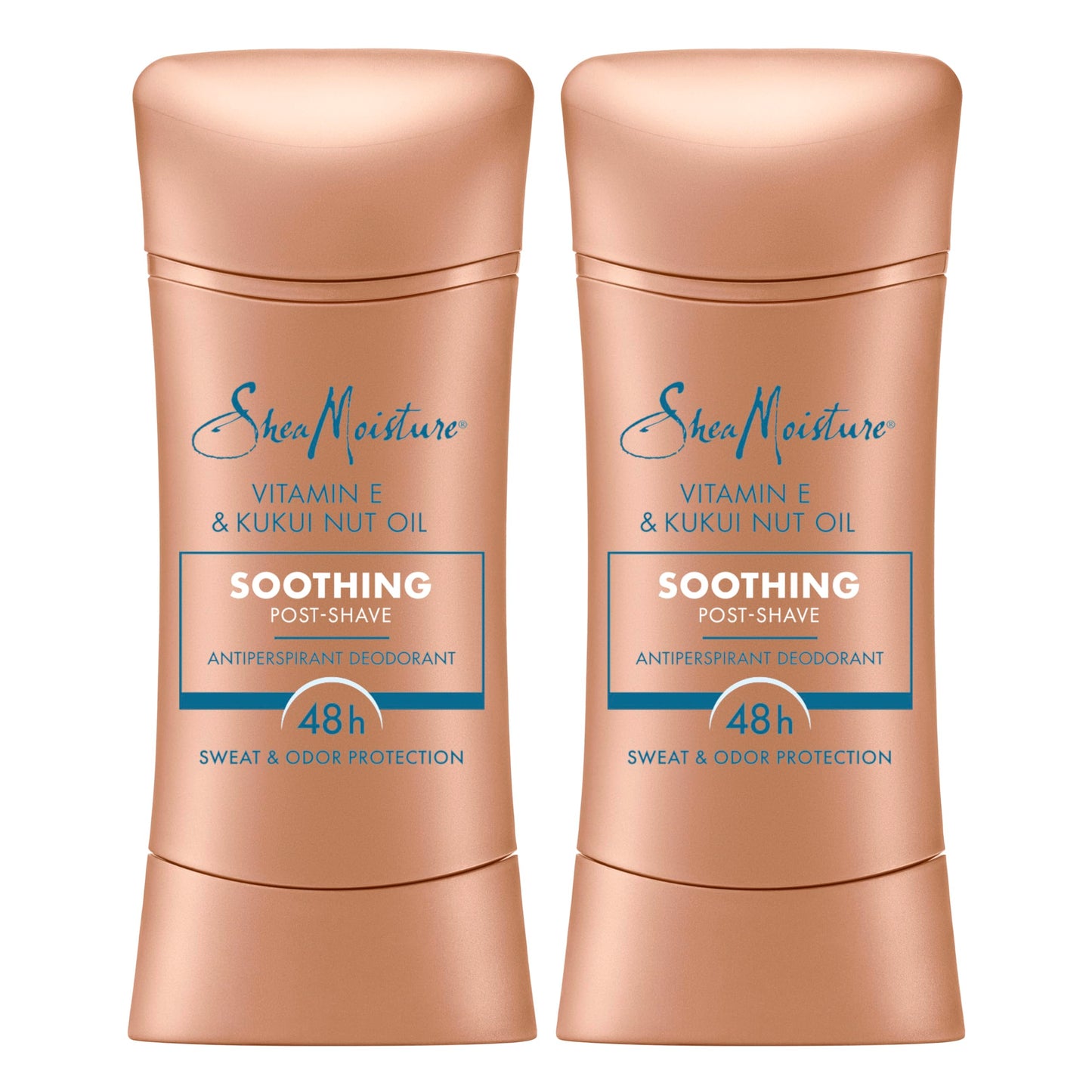 SheaMoisture Antiperspirant Deodorant Stick Soothing Vitamin E & Kukui Nut Oil, 2 count for 48HR Sweat & Odor Protection with No Parabens & No Mineral Oil 2.6 oz