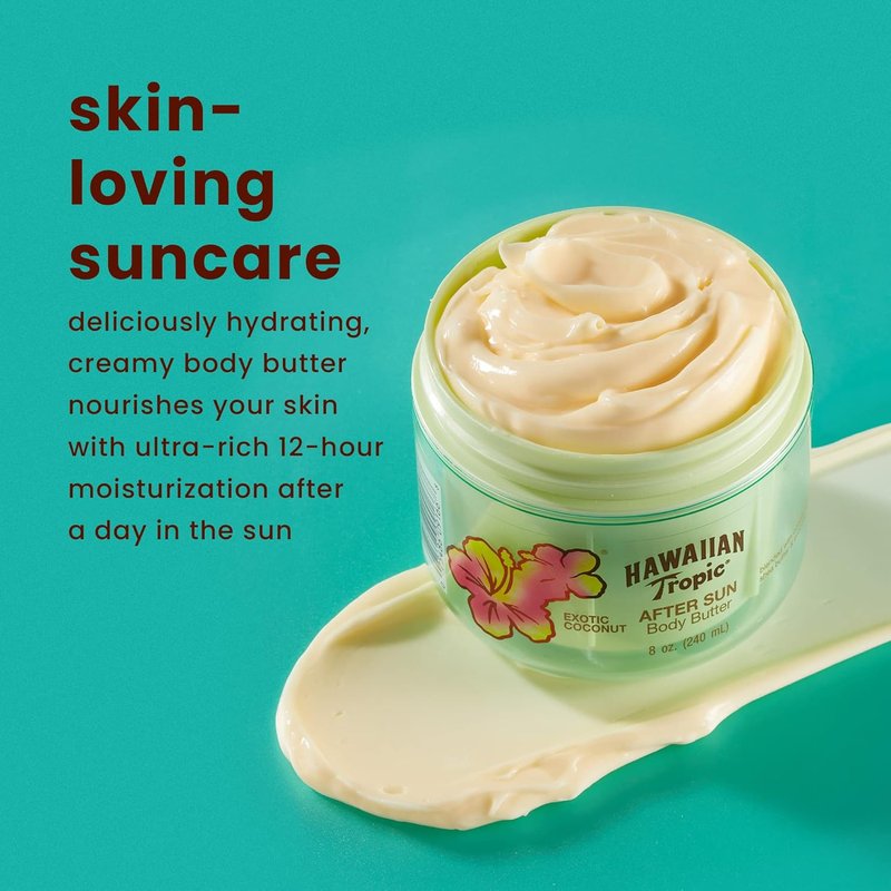 Hawaiian Tropic After Sun Body Butter & Tanning Oil Spray SPF 15 | Coconut Oil, 8oz