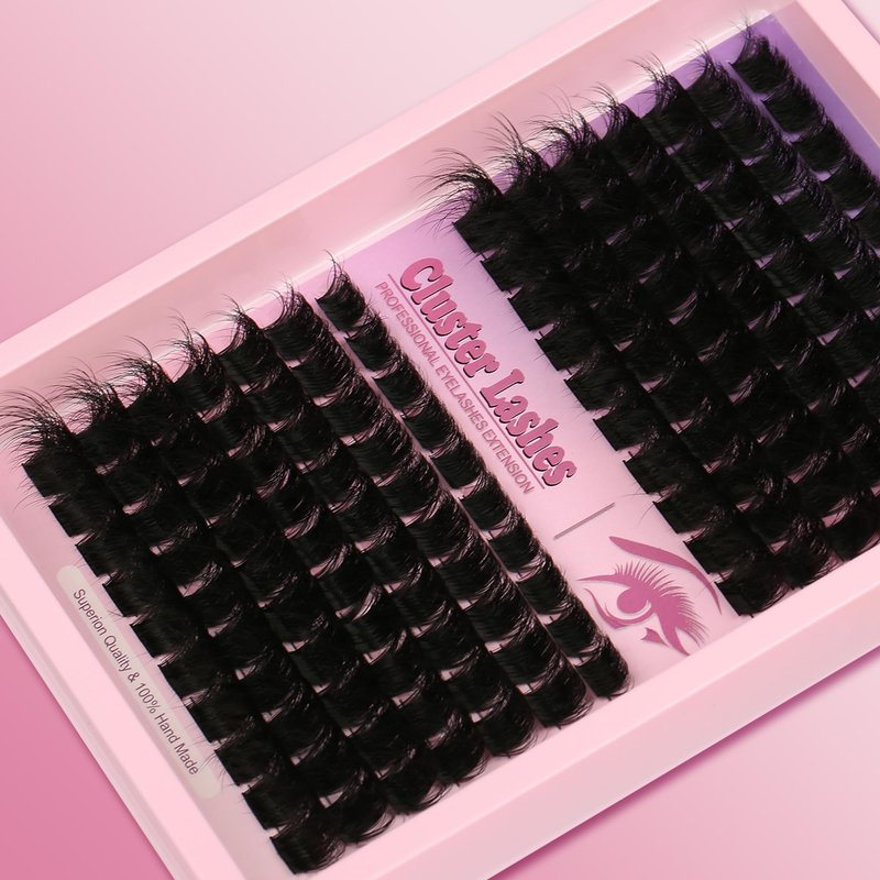 D Curl Lash Clusters Extensions 140 Pcs Individual Eye lash Clusters 300D Cluster Eyelash Lashes Wispy Clusters Lashes Makeup at Home - DIY Lash Extension Kit for Self Application (9-18MM) Mix