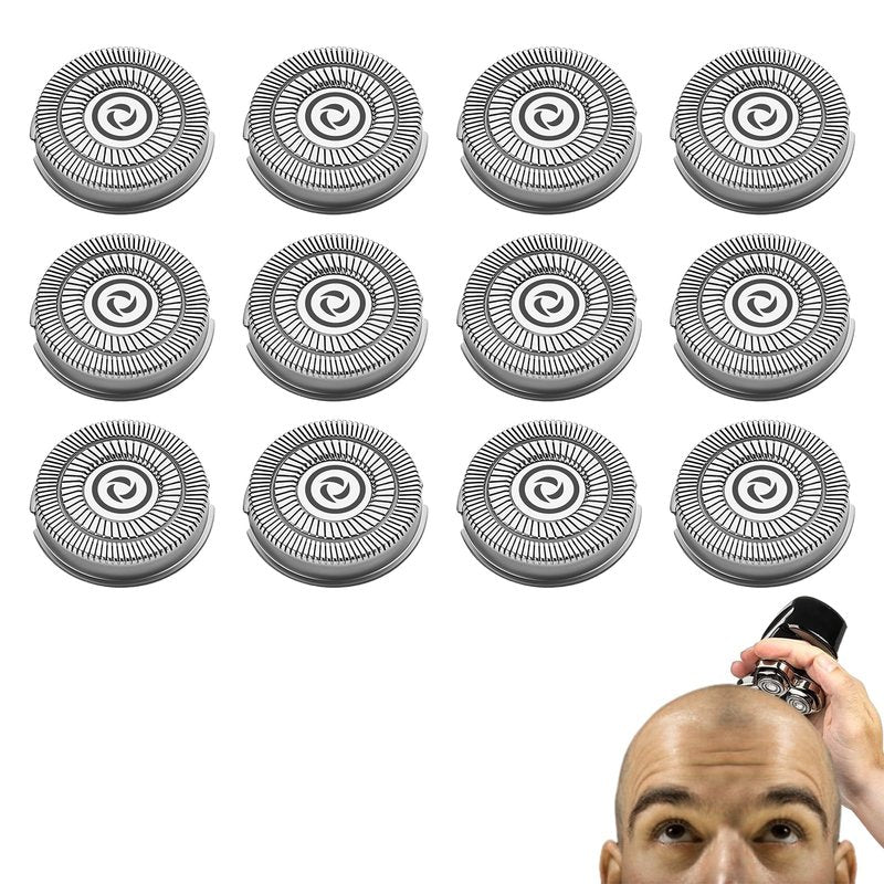 12 Pack Shaver Head Replacement Blade compatible with Sku*l Shaver Pitbull Gold PRO Shaver Replacement Blade 4 Head
