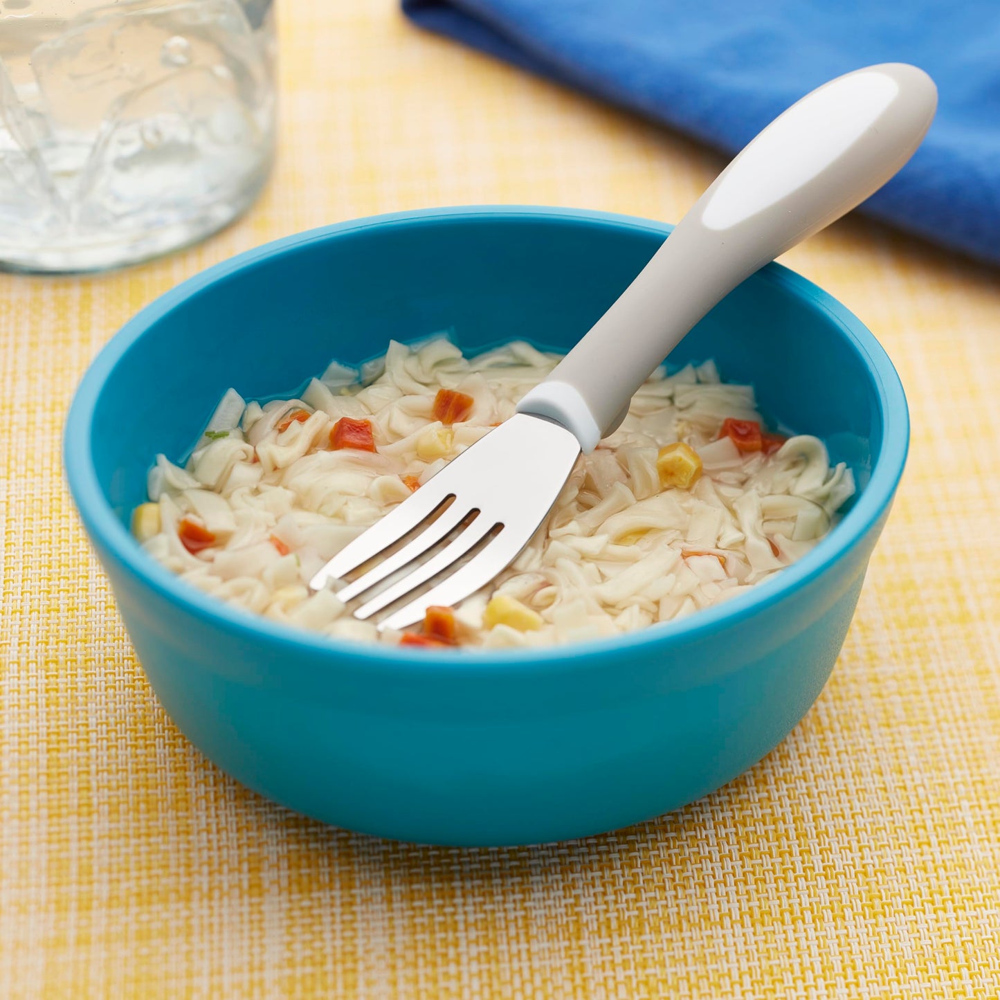 ECR4Kids My First Meal Pal Stainless Steel Forks, Toddler Silverware, White, Light Grey, 3-Pack