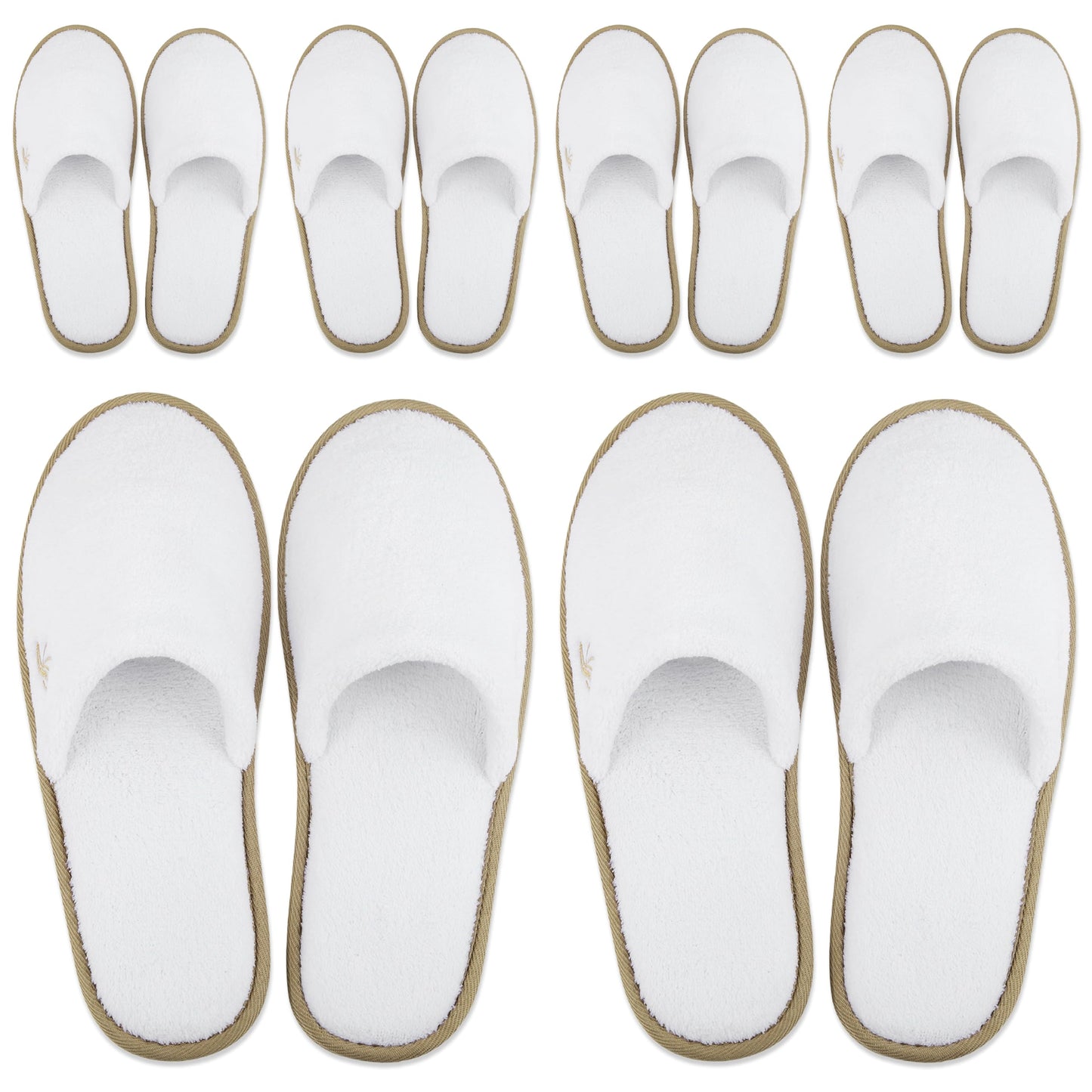 BERGMAN KELLY Extra Comfy Deluxe Padded Spa Slippers - Disposable Indoor House Slippers - Closed Toe House Shoes for Men & Women - Value Pack Hotel Indoor Shoes for Guests - Washable & Reusable