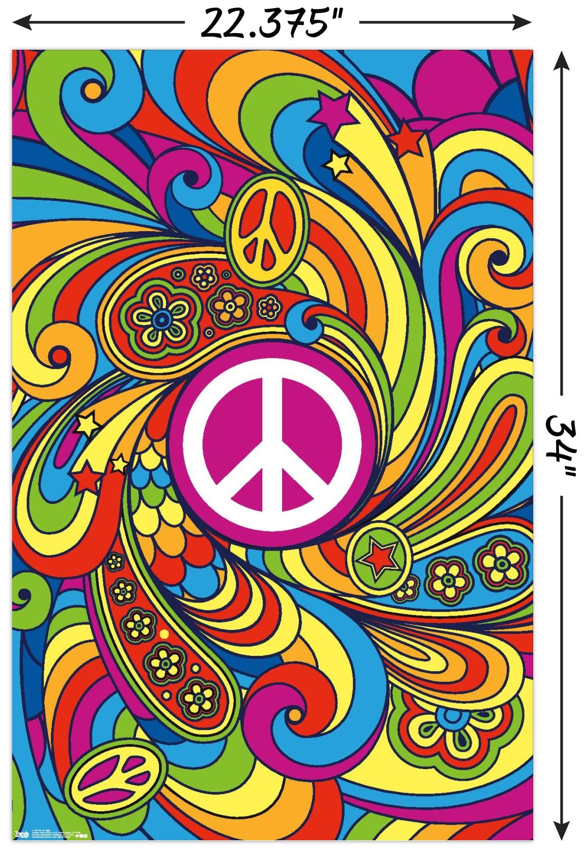 Trends International Peace Sign Wall Poster, 22.375" x 34", Unframed Version