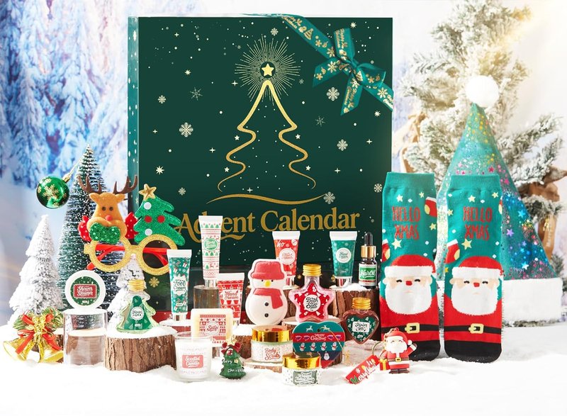 Advent Calendar 2025 - Skincare Gift Set for Women | 24 Days of Holiday Beauty & Spa Gifts
