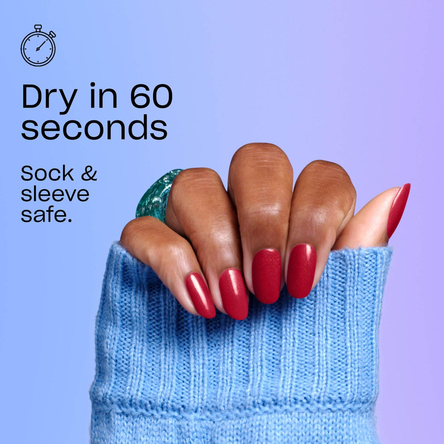 OPI RapiDry Fir Surely Fast | Opaque Dark Cool Forest Green Crème Quick Dry Nail Polish | Vegan, Smudge Proof, Fast Drying | Snow Time to Waste | Holiday 2025
