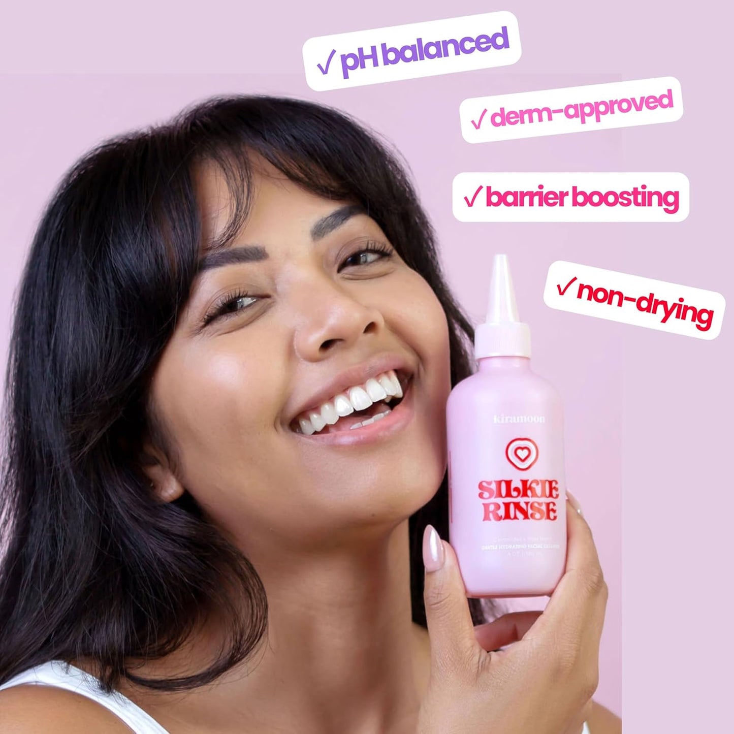 Kiramoon Hydrating Face Wash - Gentle Cleanser for Dry & Sensitive Skin | Ceramides & Squalane