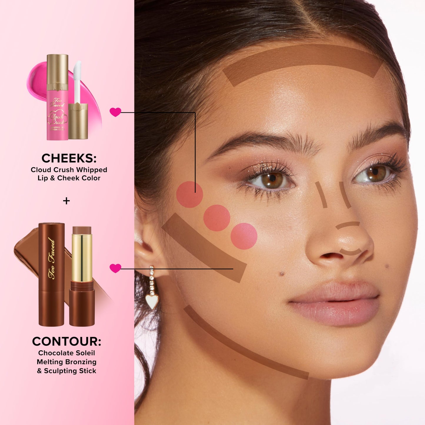 Too Faced Chocolate Soleil Melting Bronzing & Sculpting Stick | Multi-Use, Contour + Cream Bronzer Stick | Lightweight, Satin-Finish with Buildable Coverage, 0.28 Ounce, 0.28 Ounce, Chocolate Mousse