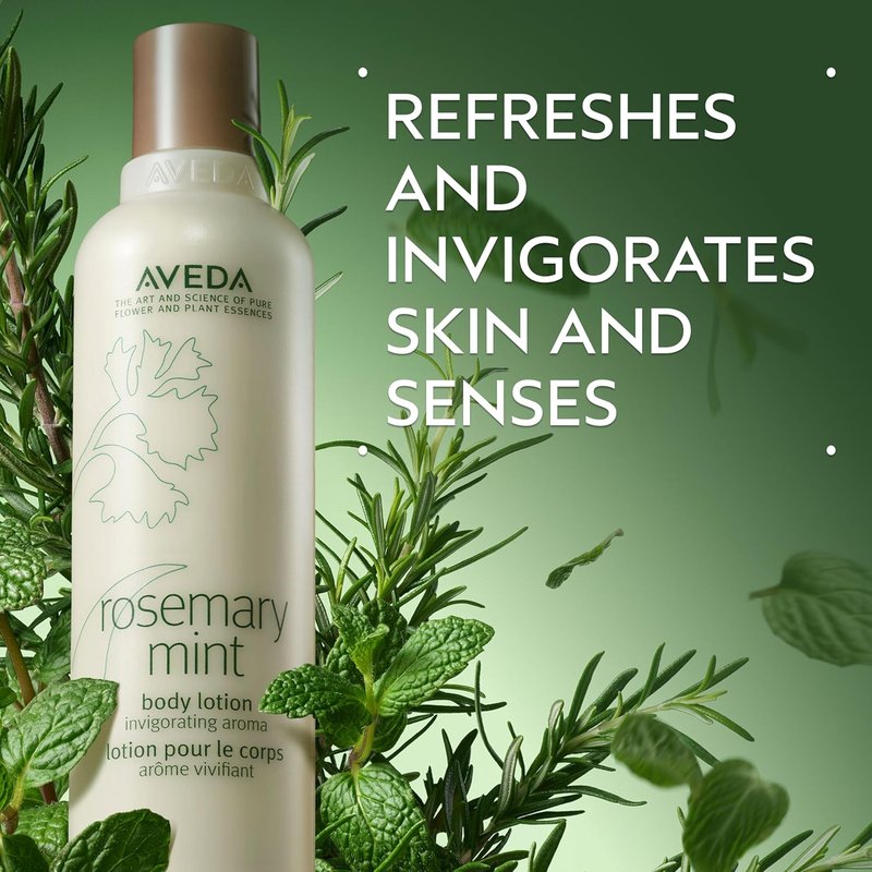 Aveda Rosemary Mint Body Lotion - Lightweight Cooling Formula with Menthol | Invigorating Organic Peppermint & Rosemary Aroma