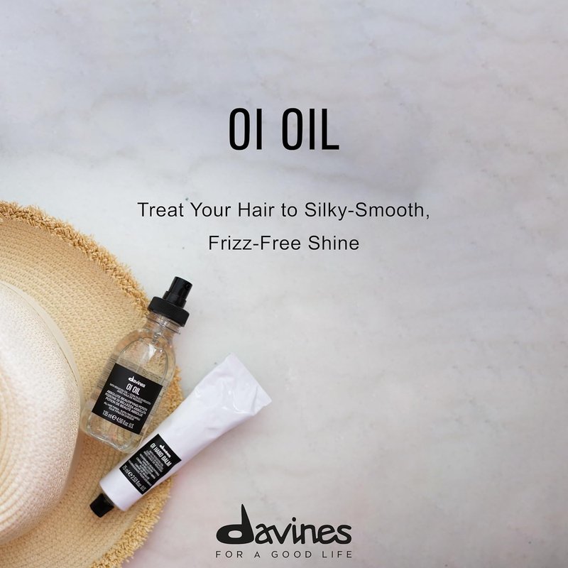 Davines OI Oil | Multi-Function Hair Serum for All Hair Types - Weightless Anti-Frizz & Shine with Roucou Oil - Hydrating Treatment