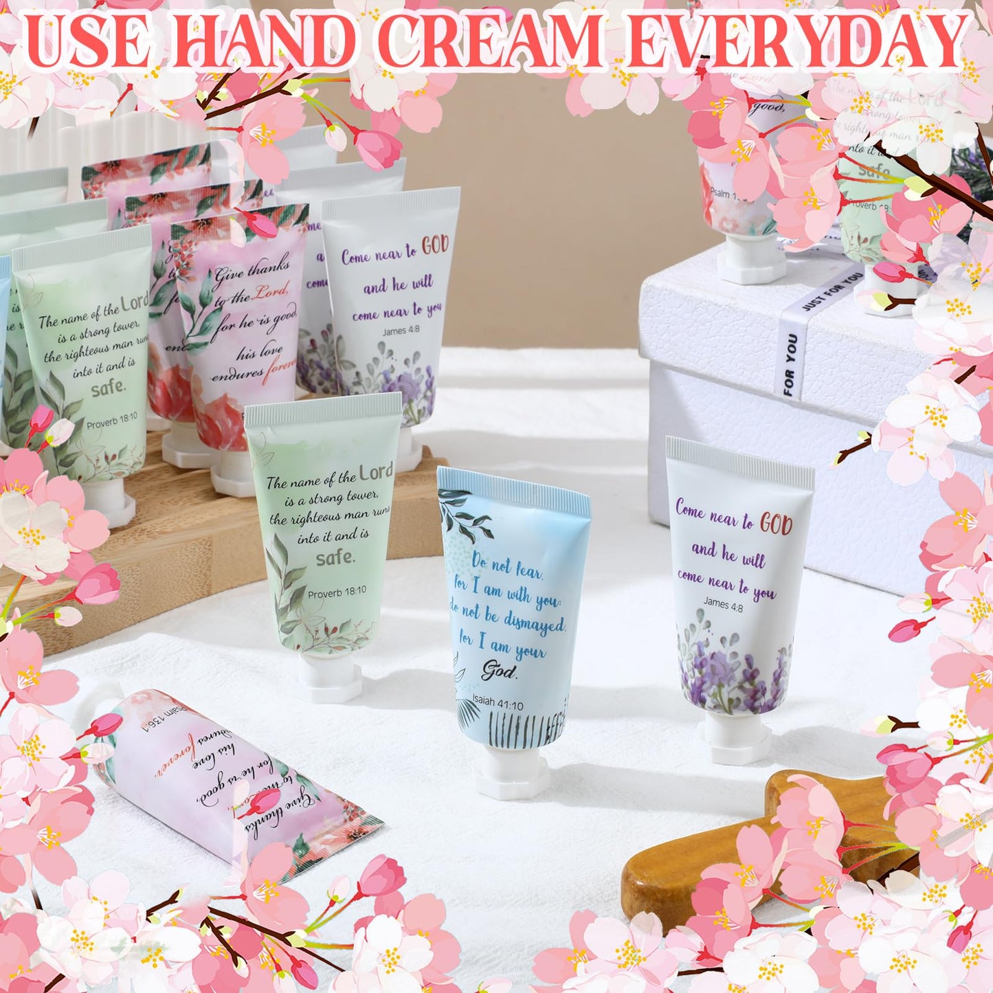 Landhoow 36 Pack Christian Hand Cream Bulk for Women Travel Hand Lotion Set Religious Bible Verse Gifts for Church Prayers School Teacher Wedding Anniversary Birthday