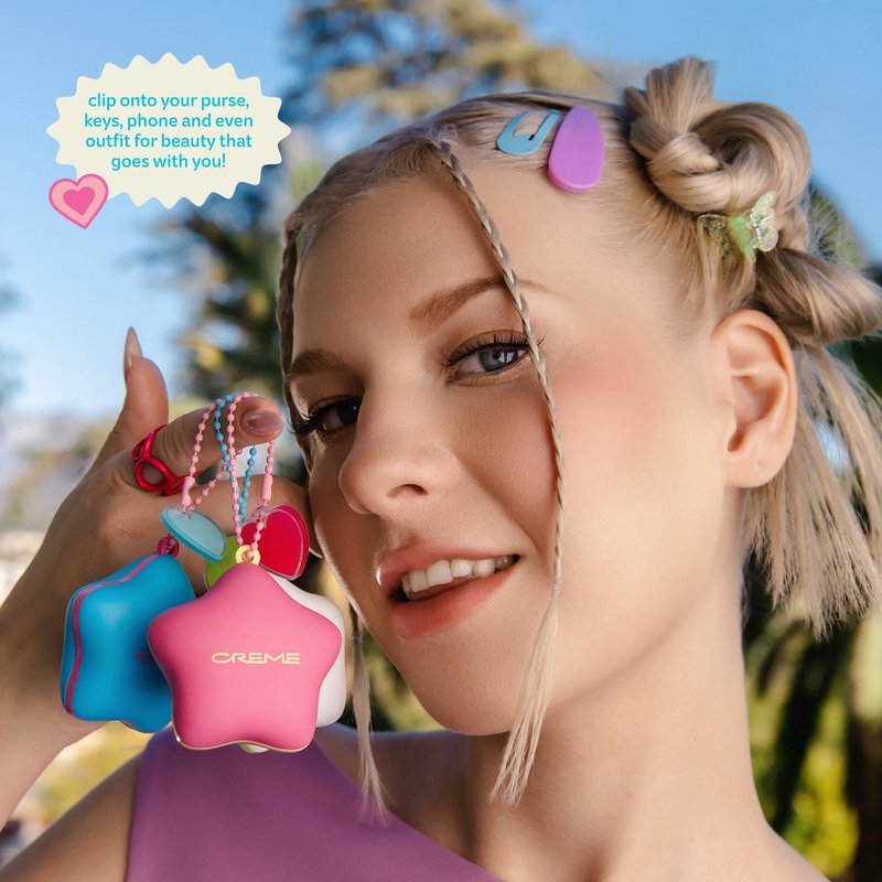 The Crème Shop Plush Pout Lip Butter Lip Balm Key Chain Charm | Korean Formula with Peptides and Squalane to Instantly Hydrate, Nourish, Moisturize, and Soften Dry Lips- Mint