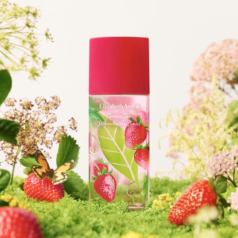 Elizabeth Arden Green Tea Strawberry Basil Eau de Toilette, Perfume for Women, Long Lasting, Fruity & Fresh Fragrance, 1.7 fl oz