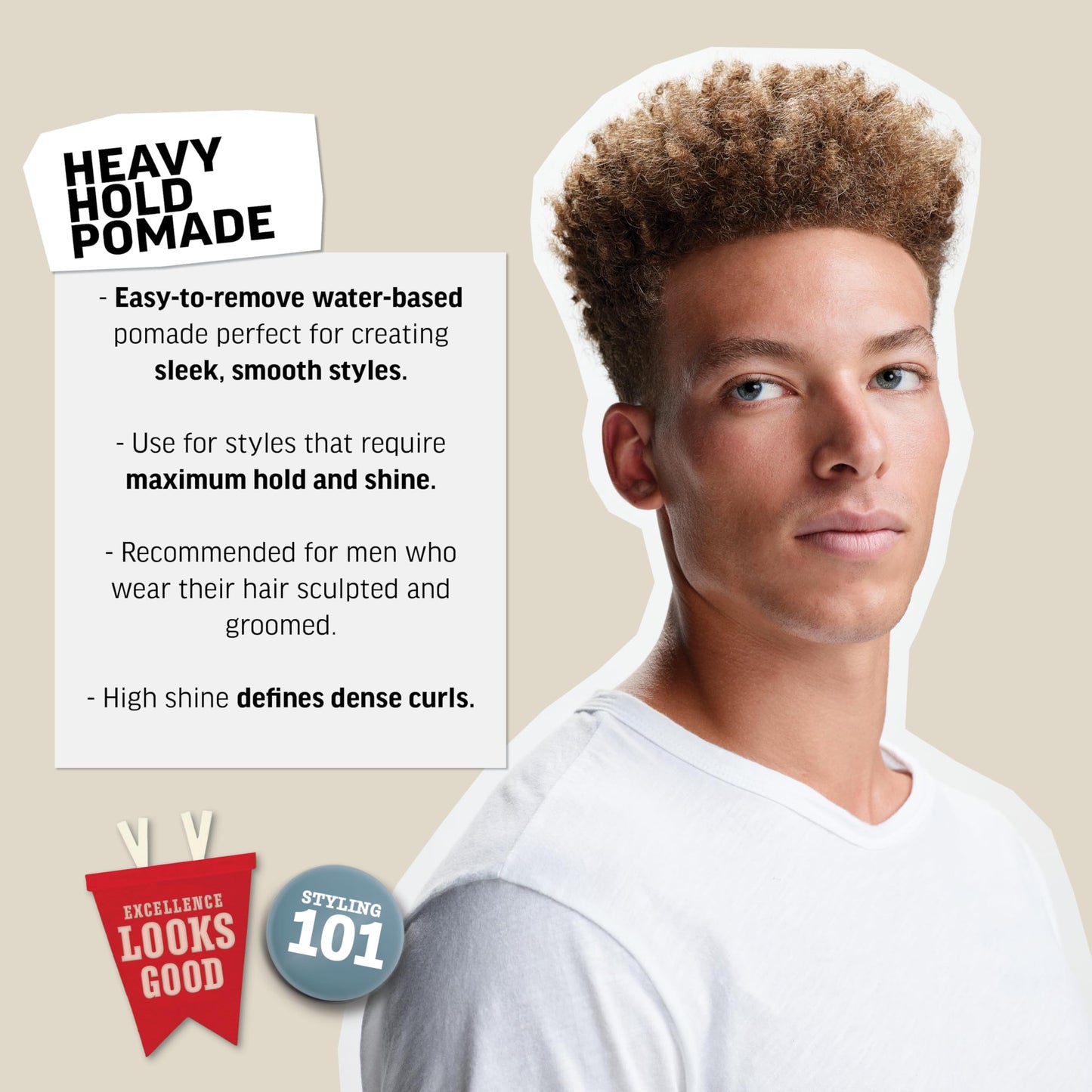 American Crew Men's Hair Pomade, Like Styling Gel with Heavy Hold & High Shine, 3 oz