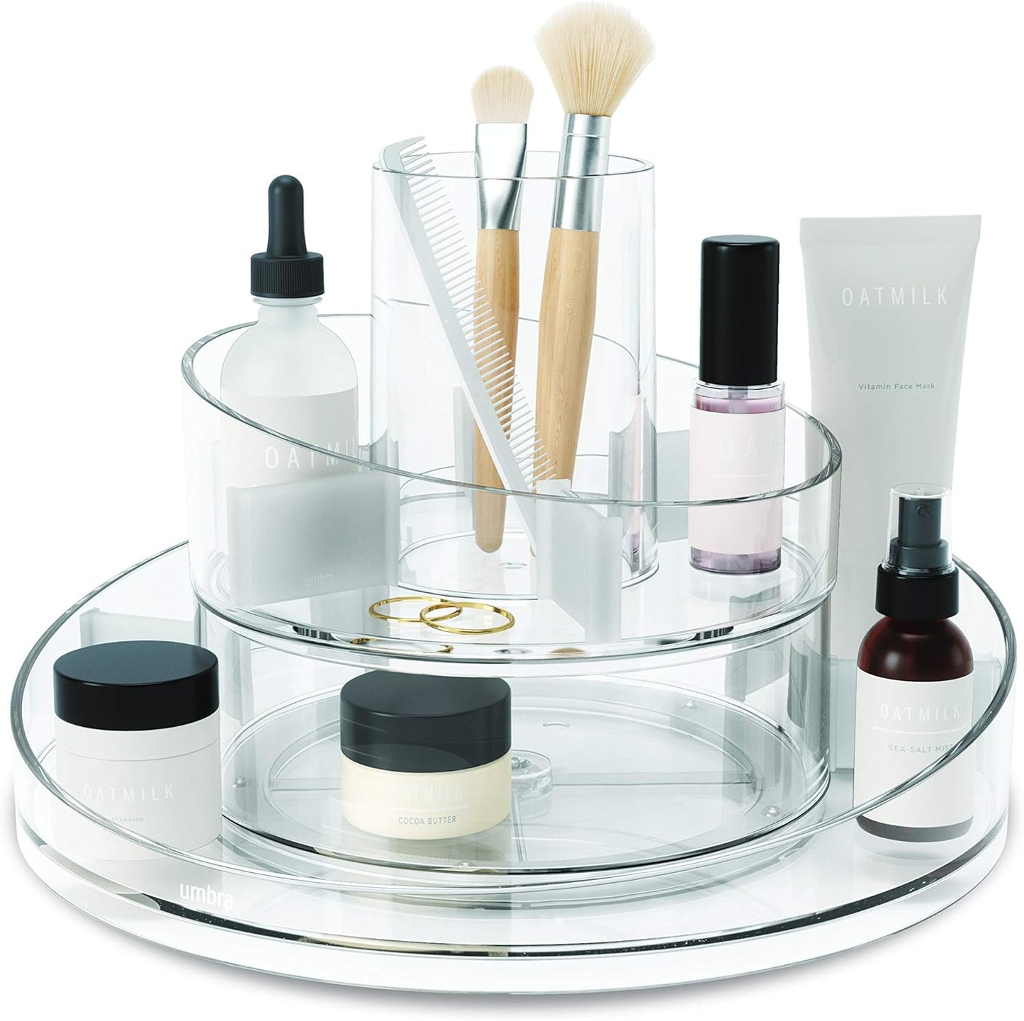 Makeup Organizer - Umbra Cascada Clear Acrylic Design | Compact & Stylish