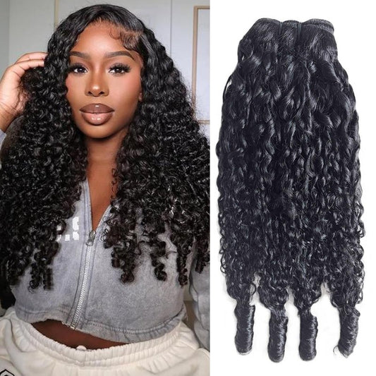 12A Burmese Curly Bundles Human Hair 16 Inch 100% Unprocessed Virgin Hair Kinky Curly Bundles Water Wave Human Hair Bundles for Women