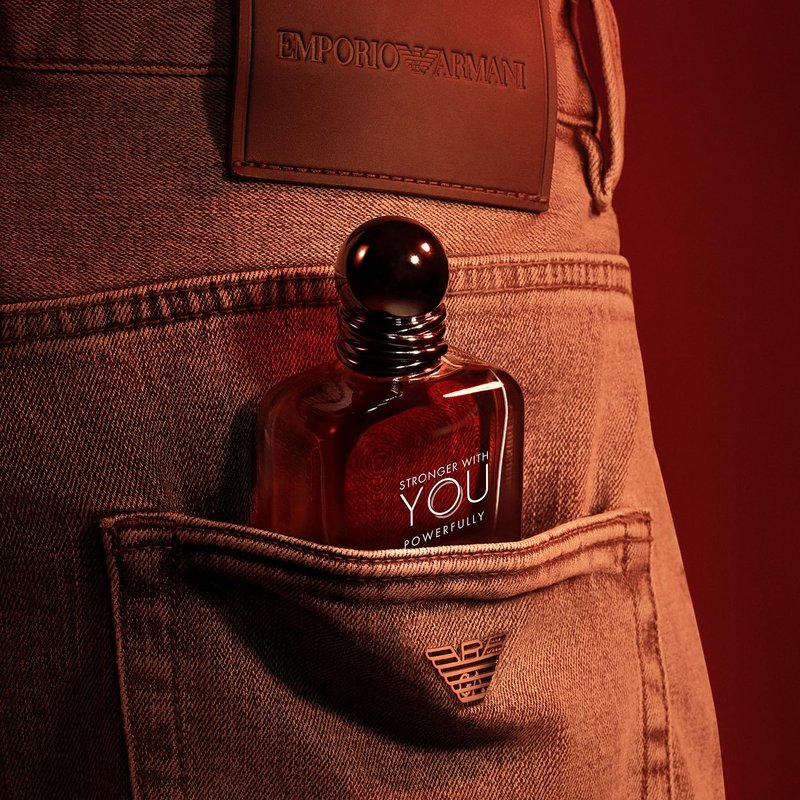 Armani Beauty Stronger With You Cologne for Men - Warm Spicy Fragrance with Chestnut & Cherry | 3.4 oz