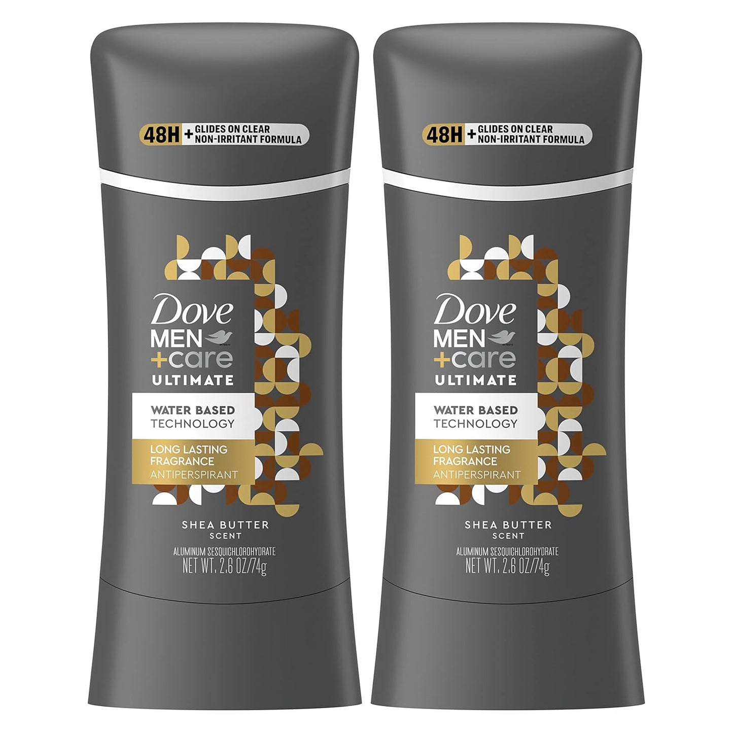 Dove Men + Care Antiperspirant Stick | 48-Hour Sweat Protection with Shea Butter - 2 Count, 2.6 oz
