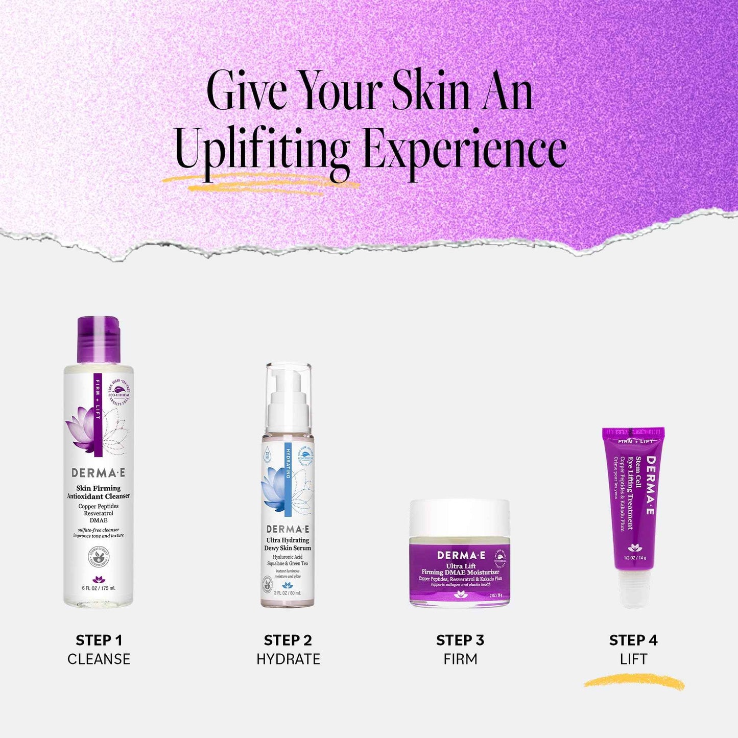 Derma E Stem Cell Lifting Eye Treatment – Multi Action Firming and Tightening Under Eye and Upper Eyelid Cream - Hydrating and Revitalizing Moisturizer, 0.5oz