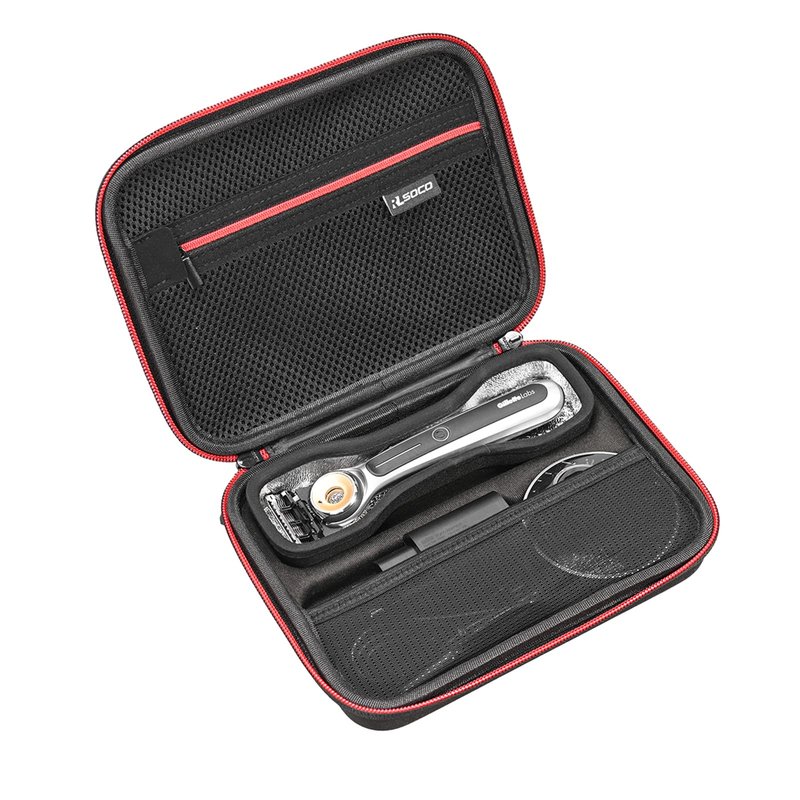 RLSOCO Carrying Case Compatible With Gillette Heated Razor for Men | Compact Design with YKK Zipper & Scratch Protection (Black)