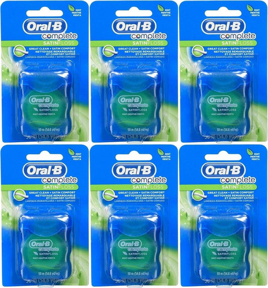 Oral-B 54 Yards Floss Satin Mint (6 Pieces)