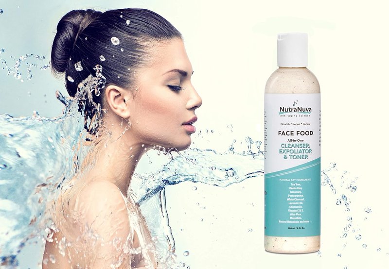 Natural Vegan Facial Cleanser - Exfoliating Toner with Tea Tree & Clay | 6 Oz, Anti-Aging, pH Restoring, Acne Fighting